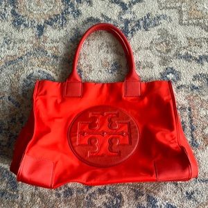 Tory Burch Ella Nylon Tote (full size). Orange.